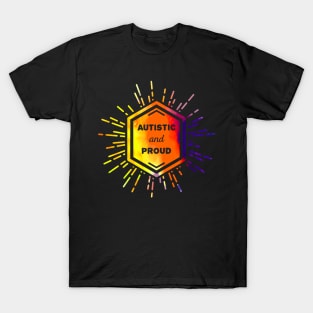 Autistic and proud (watercolor, solid) T-Shirt